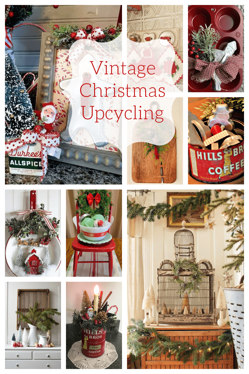 Vintage Christmas Upcycling graphic.
