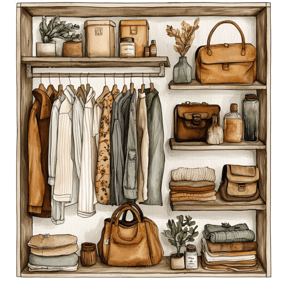 Reorganize you clothes closet.