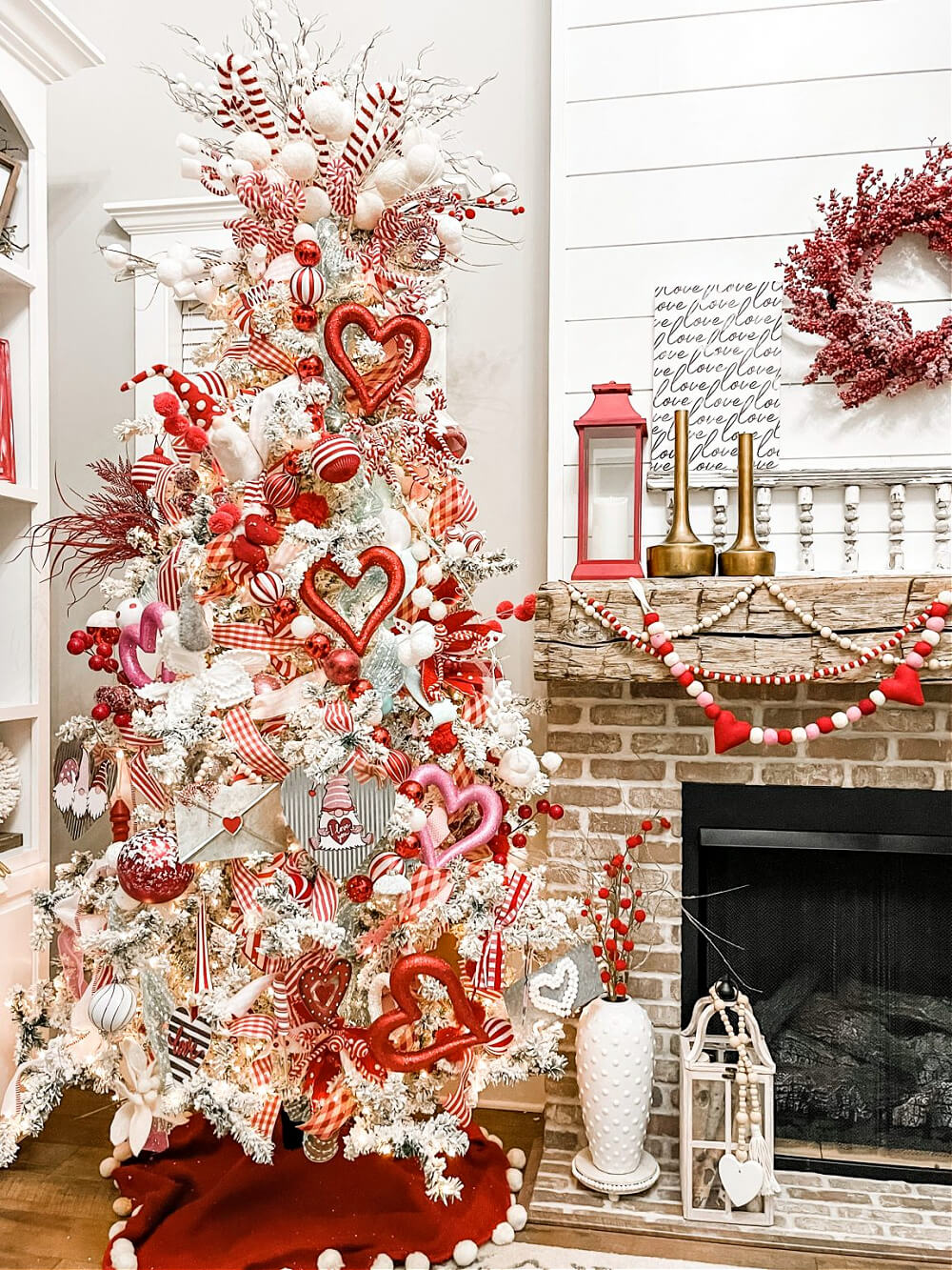 A fun and whimsical Valentine's Day tree.