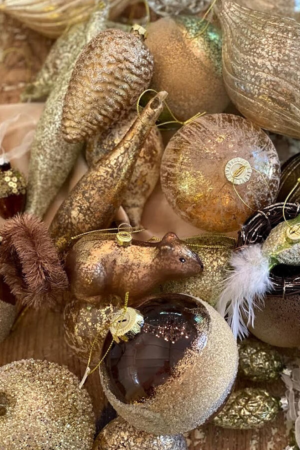 Ideas for year round Christmas trees could include these woodland ornaments from Balsam Hill.