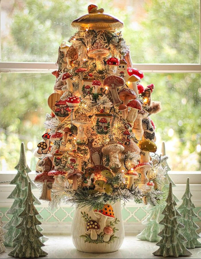 Ideas for year round Christmas trees could include this sweet mushroom tree.