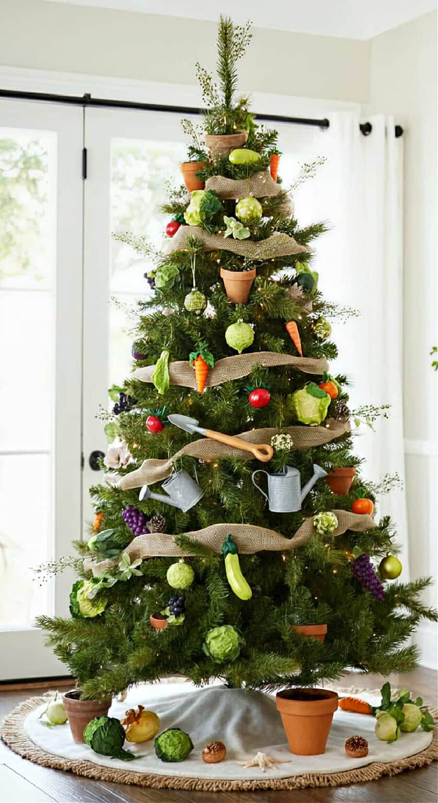 Ideas for year round Christmas trees might include this tree decorated for gardens.