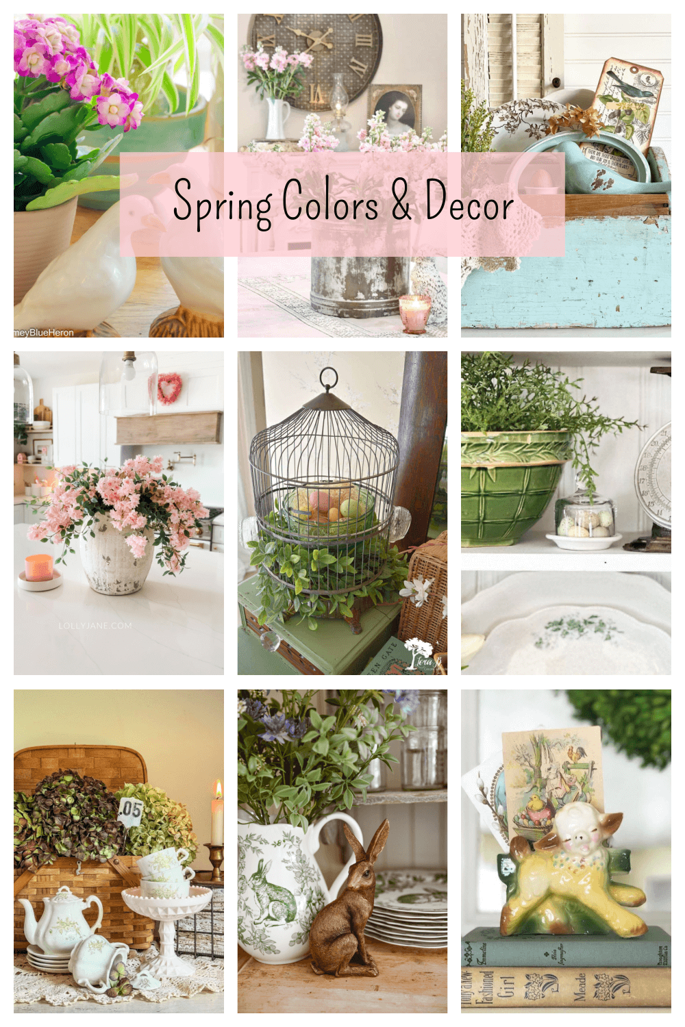 Collage of various spring photos I found from Pinterest.