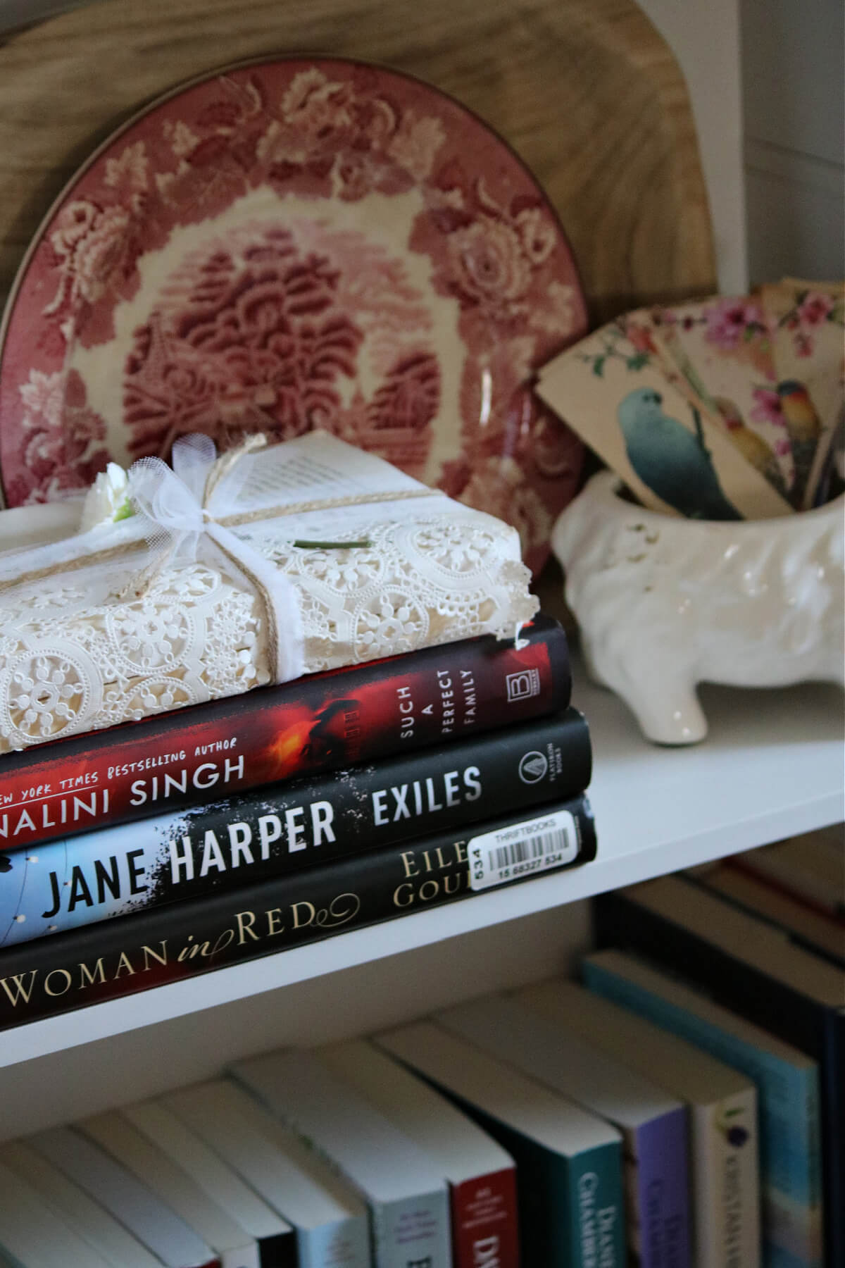 A section of my living room bookshelves.
