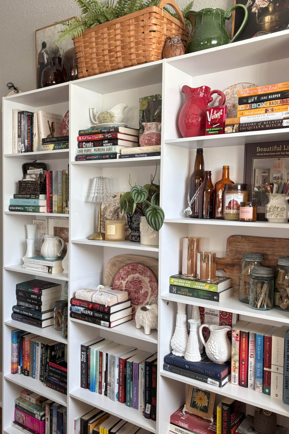 In The Menu & Cleaning & Ordering Seeds, this is a photo of my living room bookshelves.