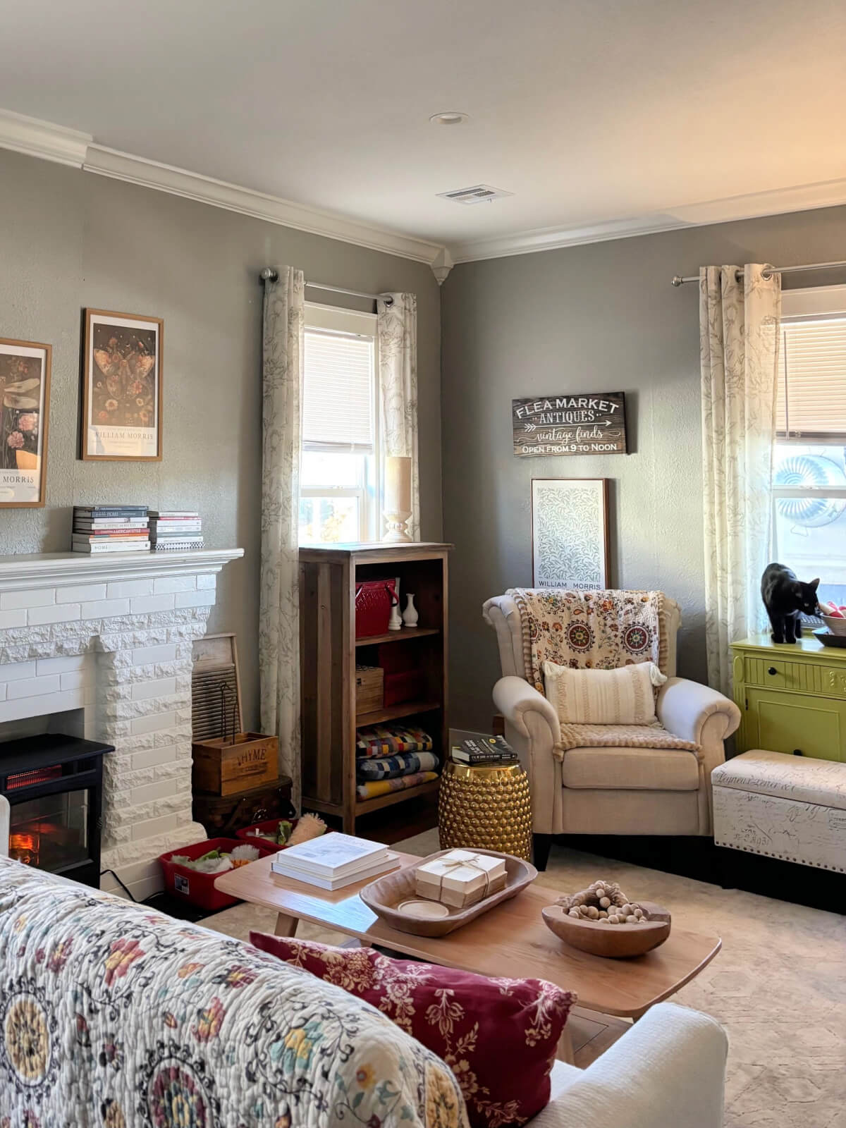 Balancing color and decor in your home means edit, edit, edit! Which I still need to do in here.