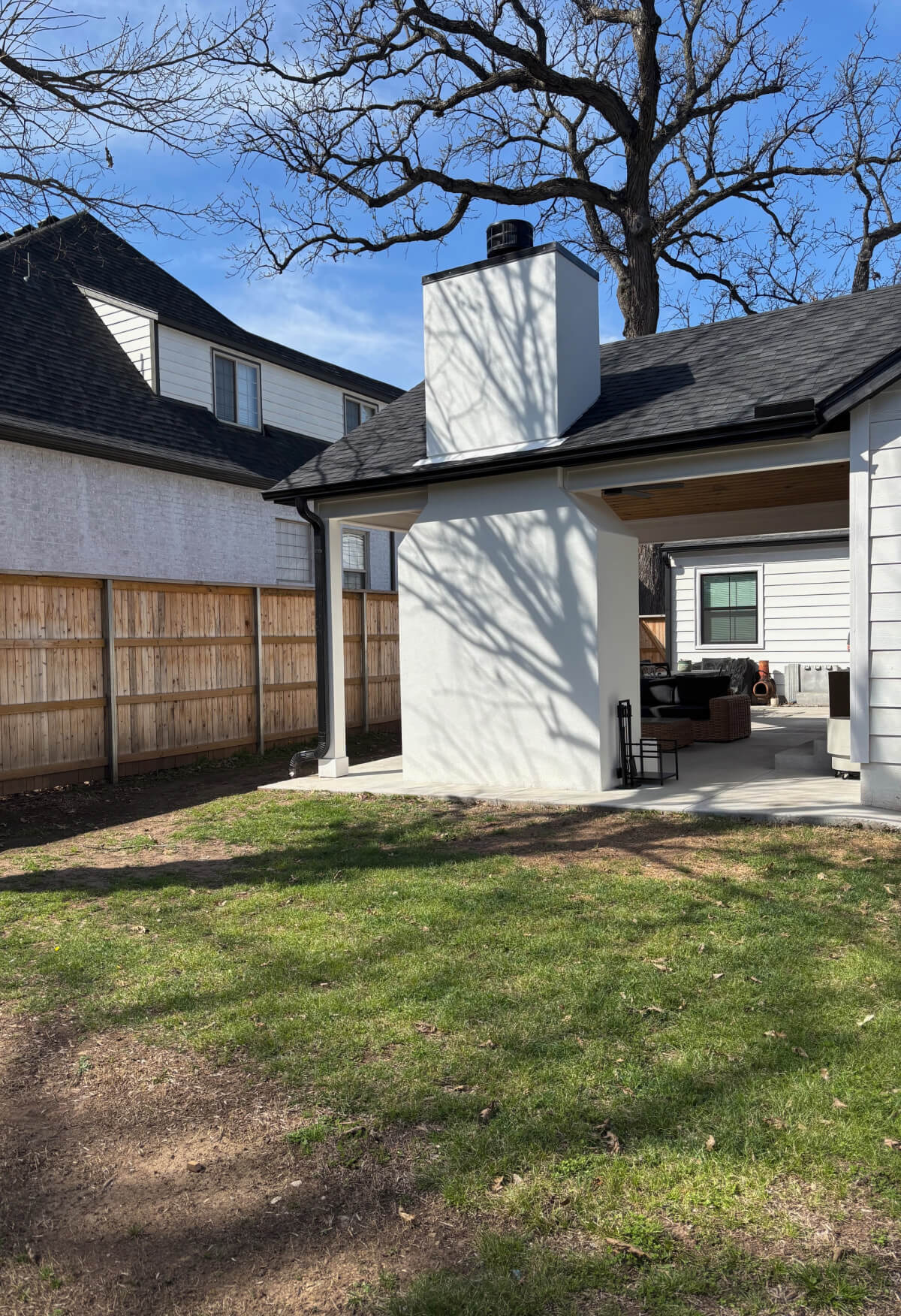 Kendra's Patio Addition is Finally Built and is a wonderful idea for more living space.