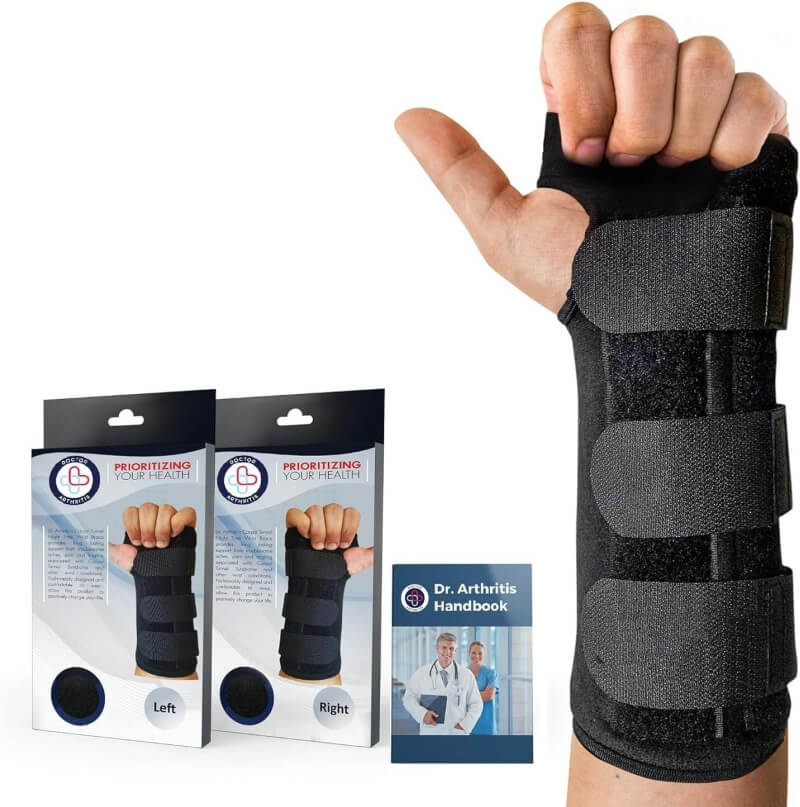 Wrist/hand brace with Velcro.