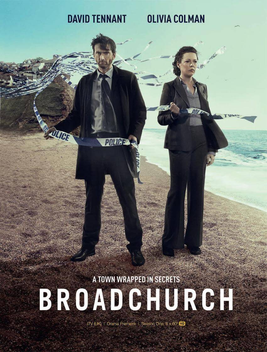 David Tennant and Olivia Colman in Broadchurch.