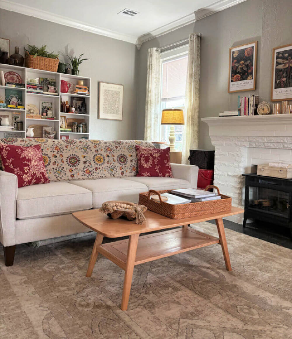 This boho look was how I left things for a month or so.