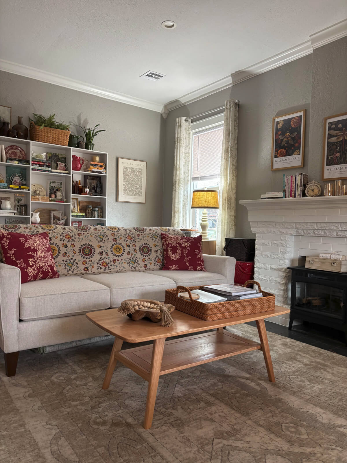 This was the look of my couch last week before I switched things up.