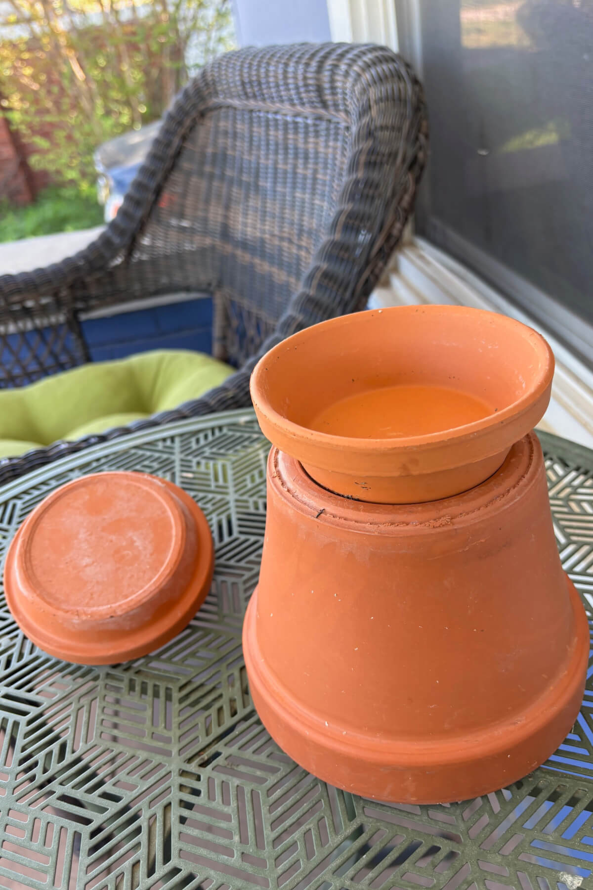 This terra cotta was one of my finds from the hoarder house.