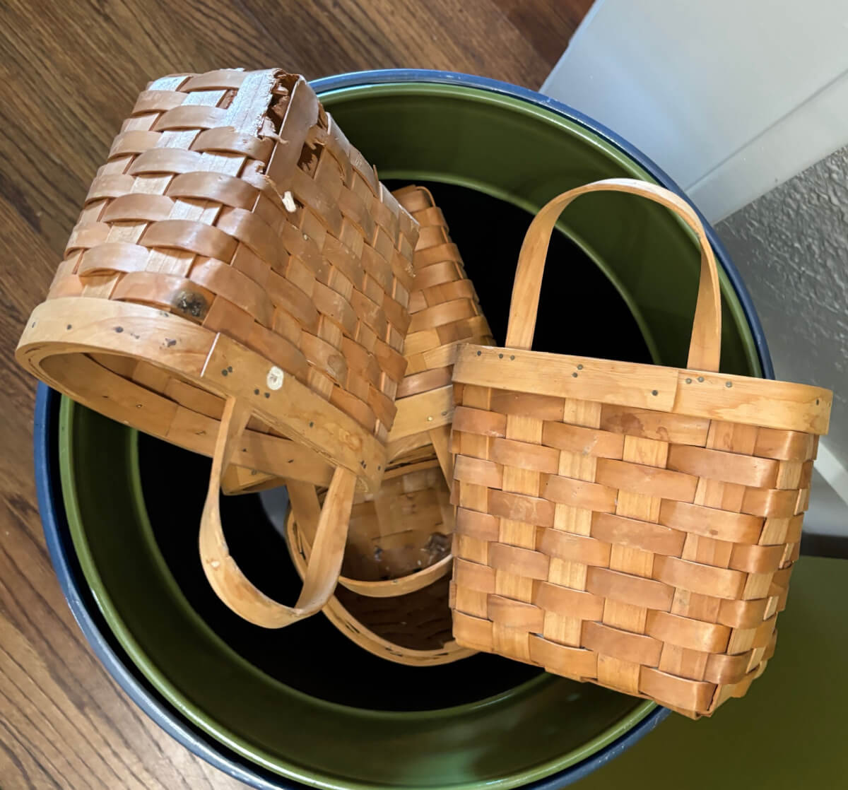 Baskets I brought home.