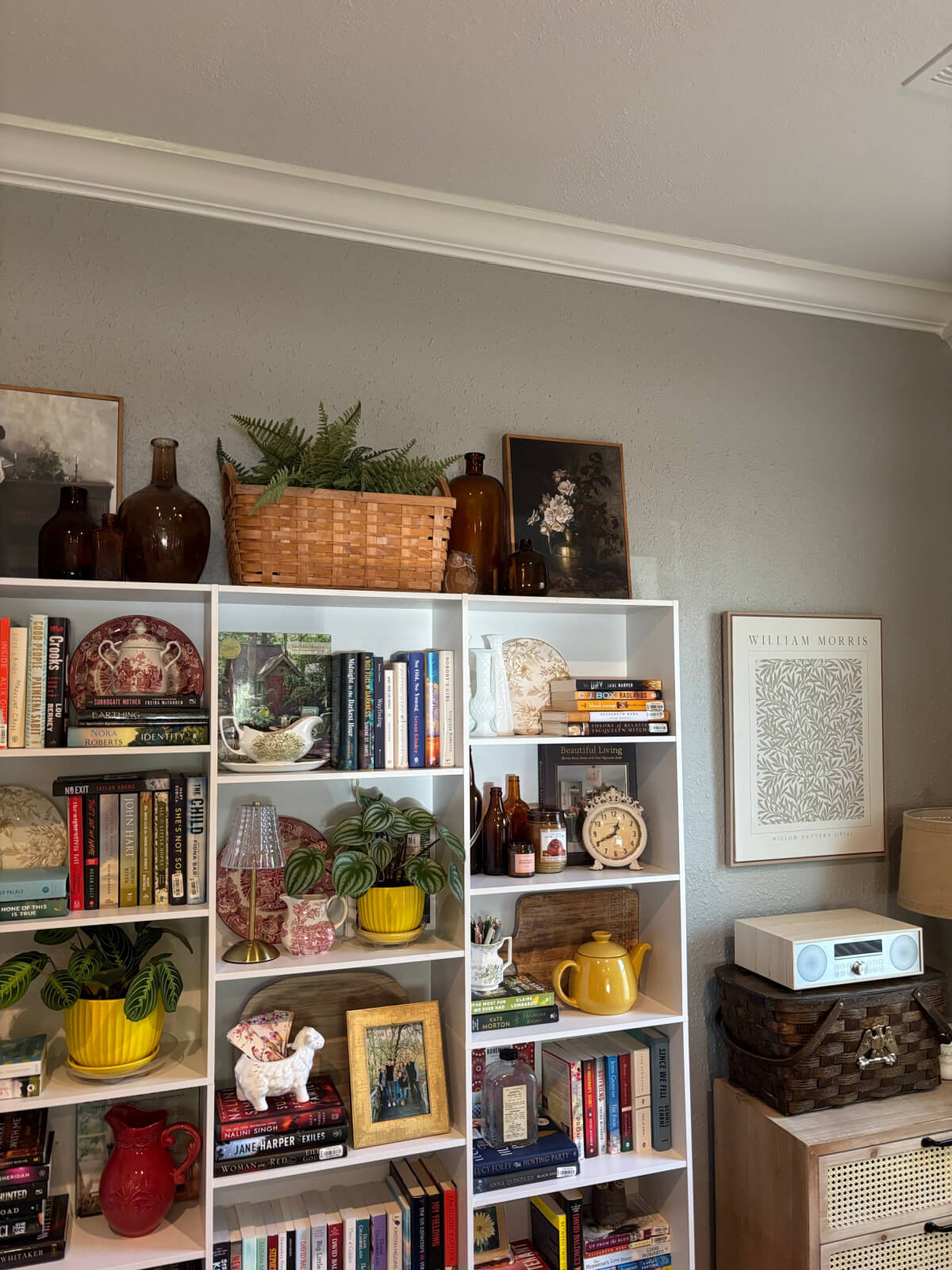 My bookshelves with my finds.