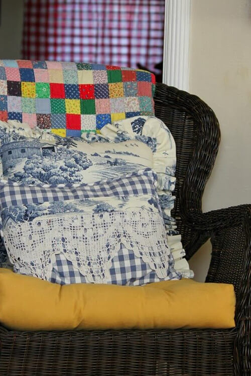 Checks, polka-dots, & stripes look great in quilts or throw pillows.