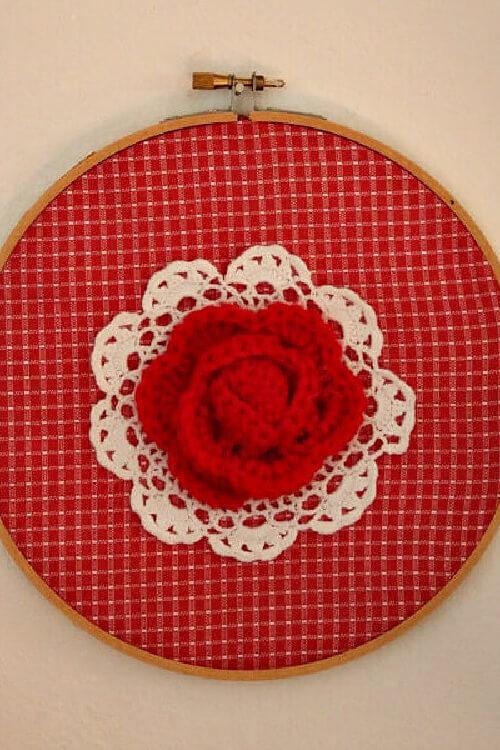 An embroidery hoop craft.