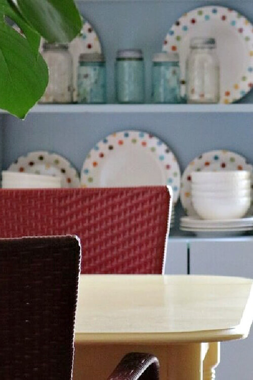 These chairs are indoor/outdoor, and I found them at Pier 1 decades ago.