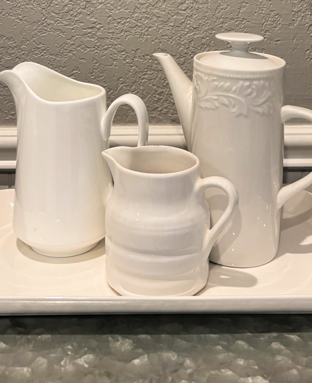 White pitchers have always gotten my attention in thrift shops.