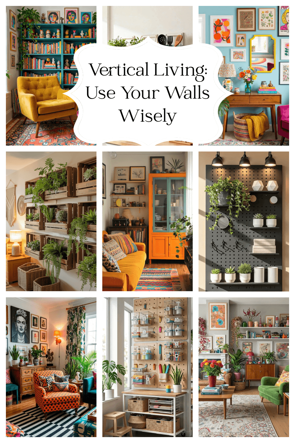 Vertical Living: Use Your Walls Wisely graphic.
