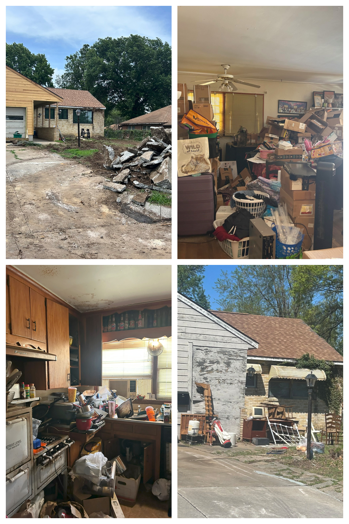 The hoarder house before it was renovated.