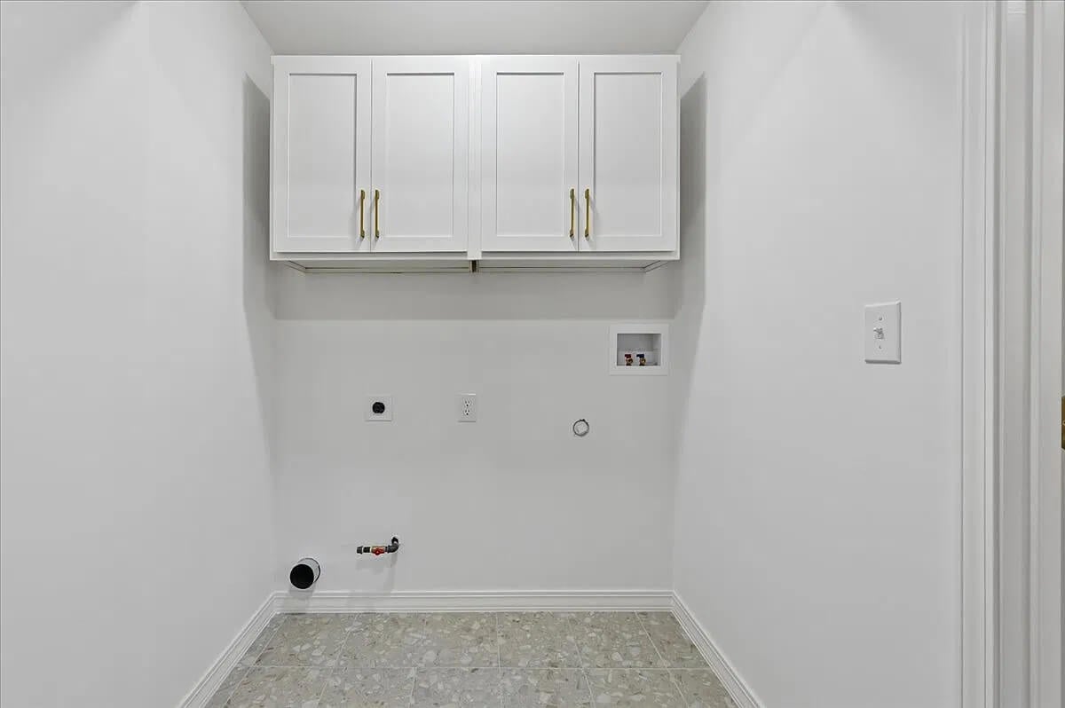 The laundry room in the hoarder house.