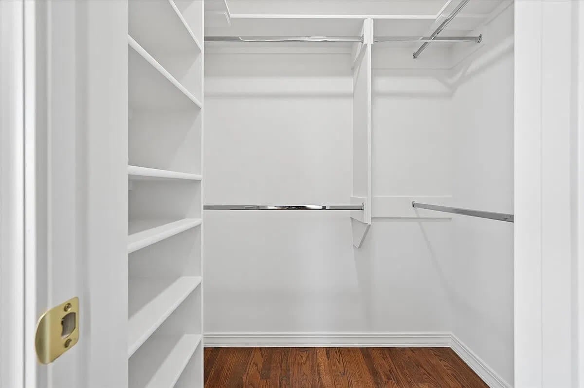 One bedroom closet.