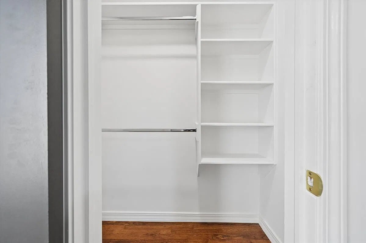 The second bedroom closet.