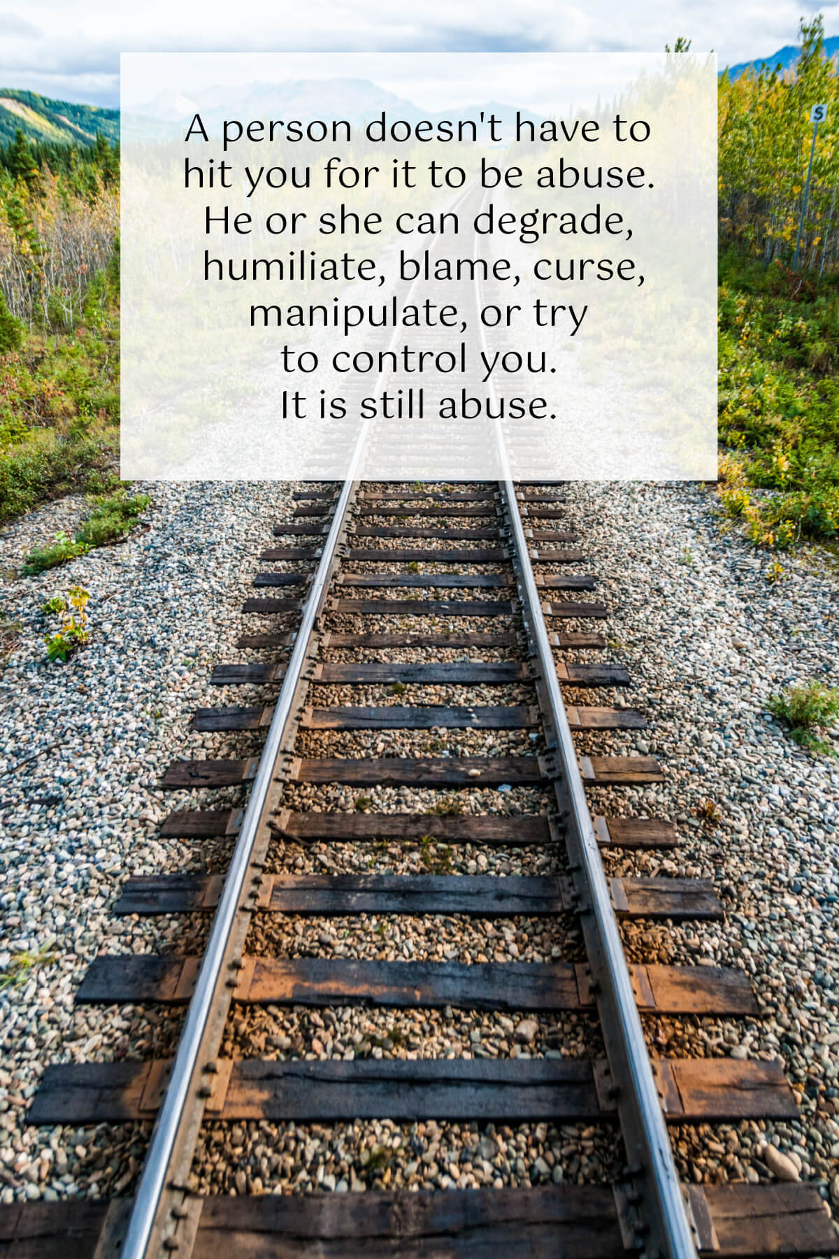 A railroad that extends far away.