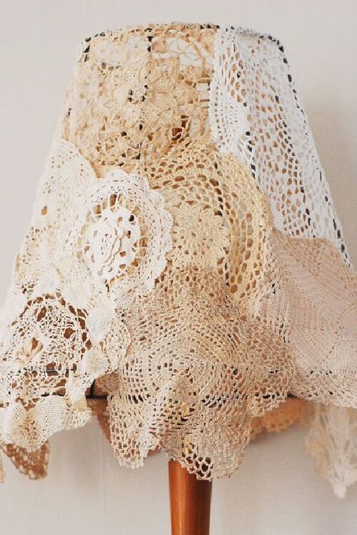 Layer them over a lampshade.